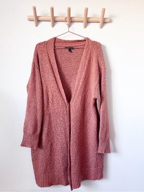 Lane Bryant Open-Front Bouclé Cardigan - Rose